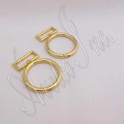 1.18" | 30 mm Round Push Gate Swivel Snap Hook #Y1968-10pk