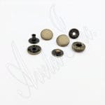 Spring snap fastener set for handbags, shoes, and garments