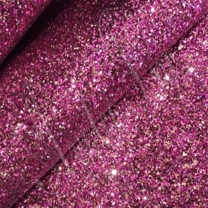 The Chunky Hologram Glitter fabric collection is made of Glitter Fabric PET in round and hexagon shapes with a polyester twill fabric backing. It is 54 inches wide with a tolerance of ± 0.5″ and has a thickness of 1.3mm (0.05″). This collection can be used for shoes, handbags, hats, bows, garments, belts, and accessories.