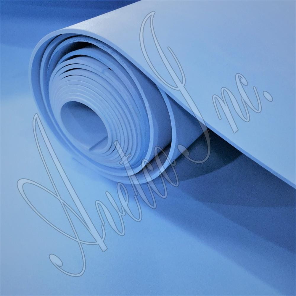 SP1253-3mm Baby Blue 35-40% What is EVA Foam? Eva Foam consists of Ethylene Vinyl Acetate and blended copolymers, which give an elastic quality. It is chemically cross-linked, resulting in a uniform cell structure and a semi-rigid product for various applications, and has shock-absorbing and buoyancy properties and is resistant to water, UV radiation, and cracking. Available in various thicknesses and densities with a smooth texture on both sides. It is a versatile material that can be shaped with heat, easily glued to other materials, and painted, making it perfect for creative expression. EVA foam has various uses, including footwear for insoles, handbags for stiffening, interlining, stiffener, sports equipment, athletic padding, packaging, flooring, and even cosplay props and costumes.