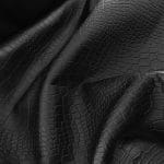 SL-114Black | Avetco Leather Hides and Eva Foam Alligator Embossed Lambskin Leather 2 oz Black