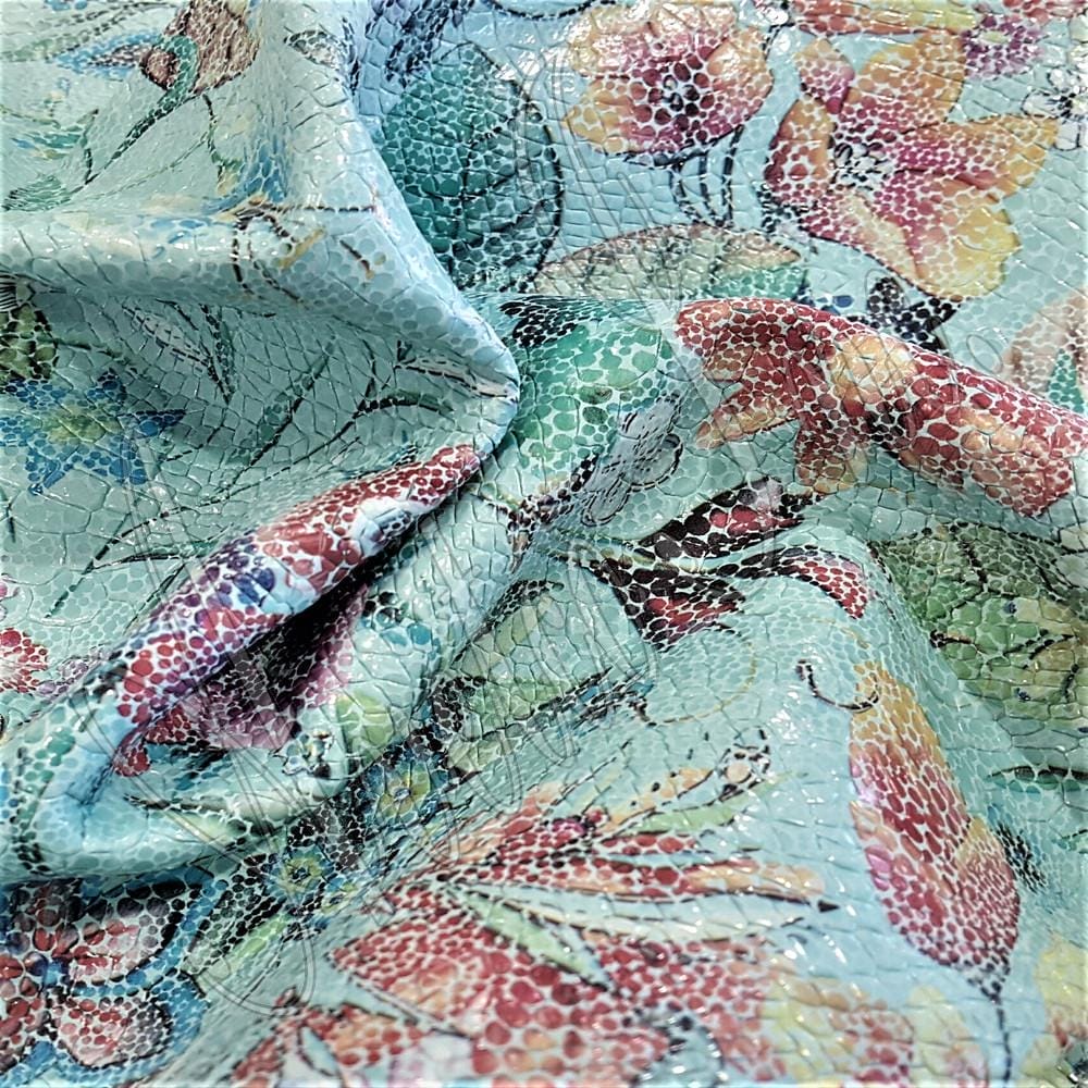 Snake Floral Embossed Cow Leather  Angel Blue Avetco Inc.