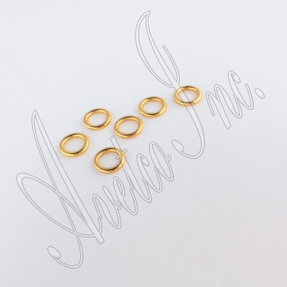 Gold Solid O-Ring 10mm Avetcoinc@ Y7464