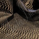 Snake Embossed Metallic Cow Leather 3 oz Beige