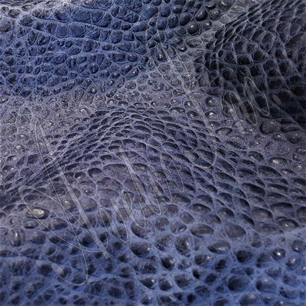 Matt Peak Embossed Cow Leather 3 oz Moonlight Blue Avetco Inc