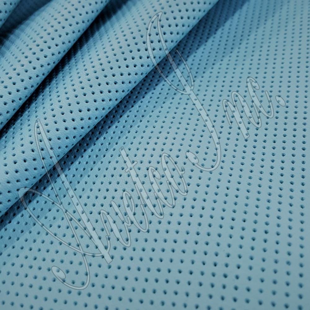 Milano Step Perforated Cow Leather 3 oz Angel Blue Avetco Inc.