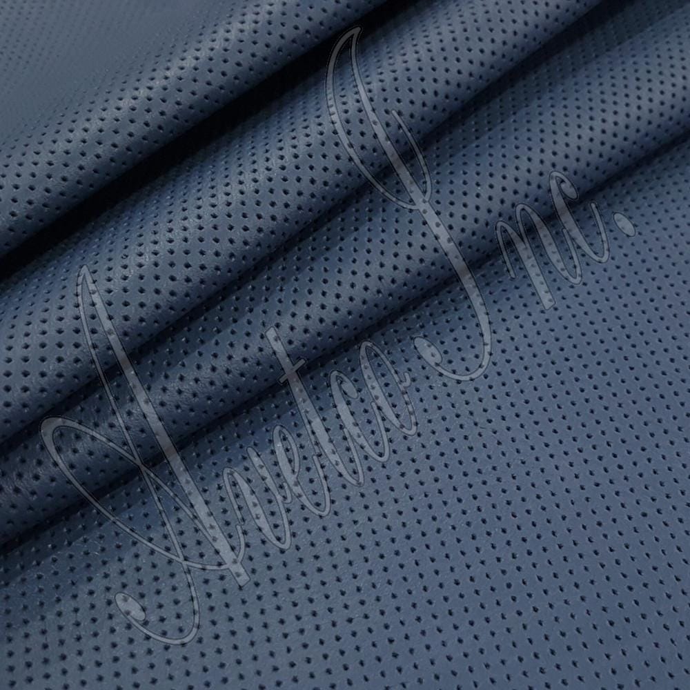 Milano Step Perforated Cow Leather 3 oz Moonlight Blue Avetco Inc.
