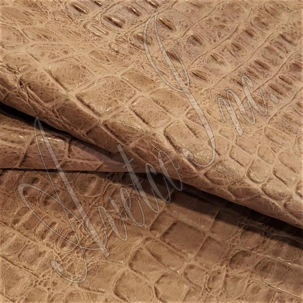 Dusty Rose Oltu Crocodile Embossed Cow Leather Avetco Inc
