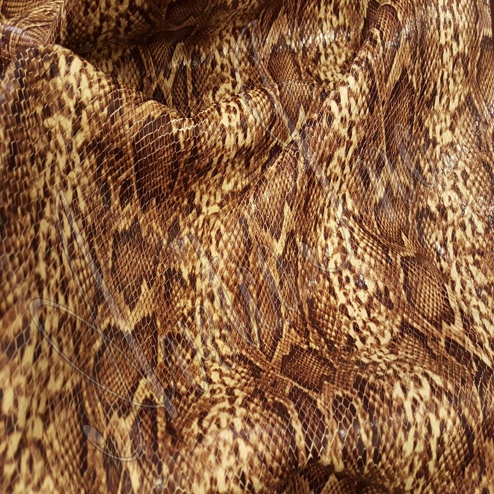 Piton Embossed Cow Leather Tan Avetco Inc