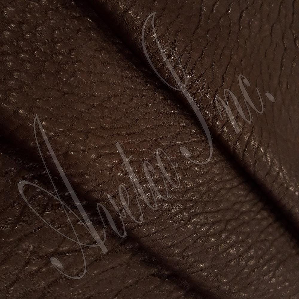 Brown Bubble Grain Lambskin Leather Avetco Inc