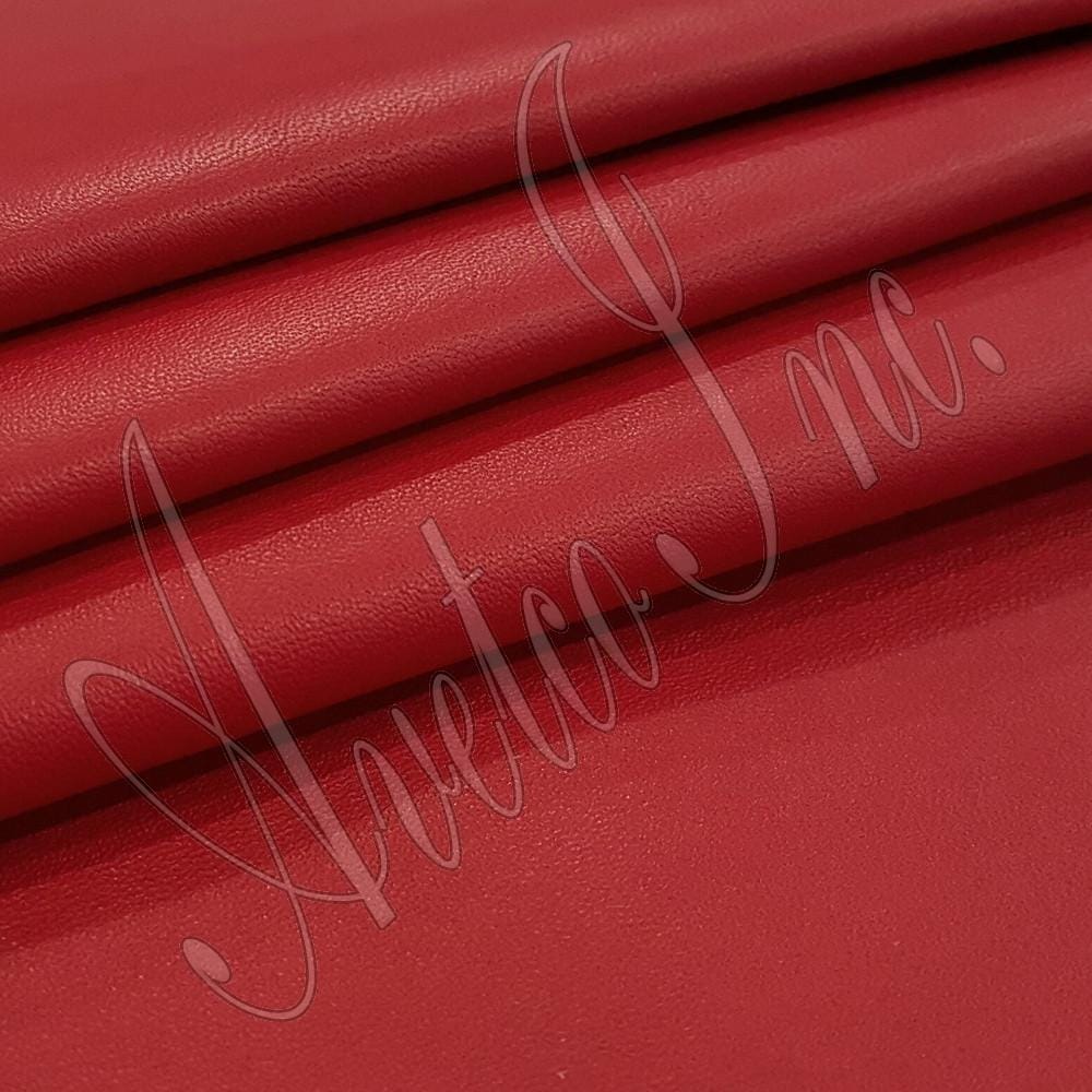 Strawberry Red Nappa Lambskin Leather Avetco Inc