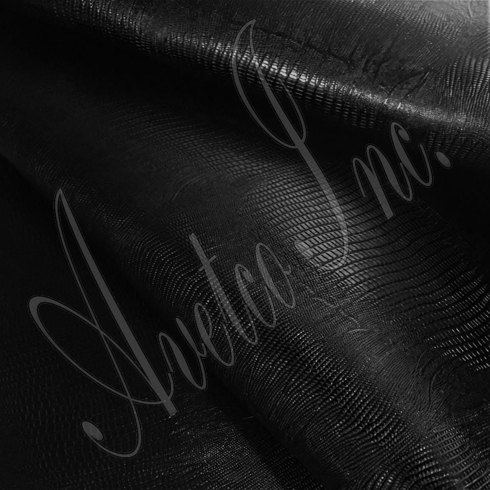 Lizard Embossed Cow Double Shoulder Veg Tan 3 oz Black Avetco Inc.