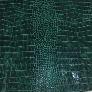 Alligator Belly Embossed Cow Leather 3 oz Amazon Green
