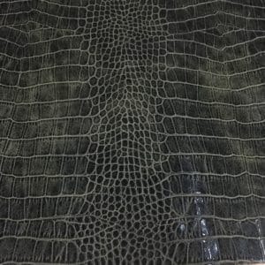 Alligator Belly Embossed Cow Leather 3 oz Bronze Green