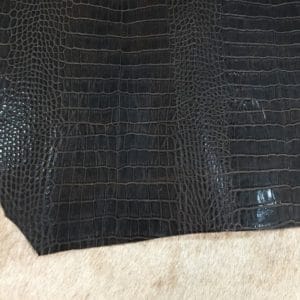 Alligator Belly Embossed Cow Leather 3 oz Chocolate