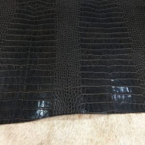Alligator Belly Embossed Cow Leather 3 oz Chocolate