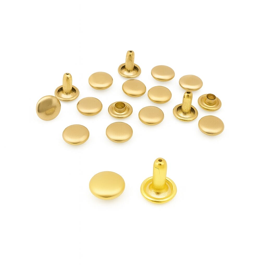 Avetco Double Cap Rivets 7x75mm Gold Finish Avetco Double Cap Rivets – 7x7.5mm – Gold Finish