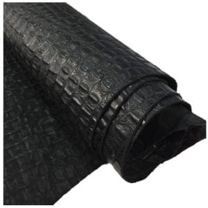 Crocodile Embossed Leather in Black – Avetco