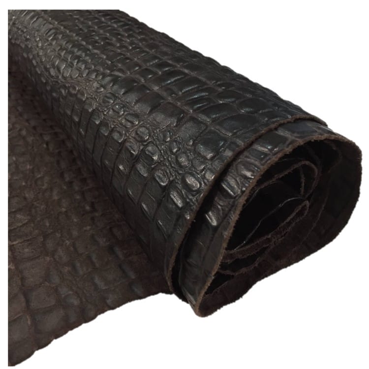 AvetcoInc.com-Oltu Cow Leather Embossed-French Roast