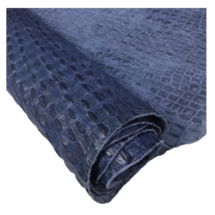 Oltu Cow Leather Embossed-Moonlight Blue