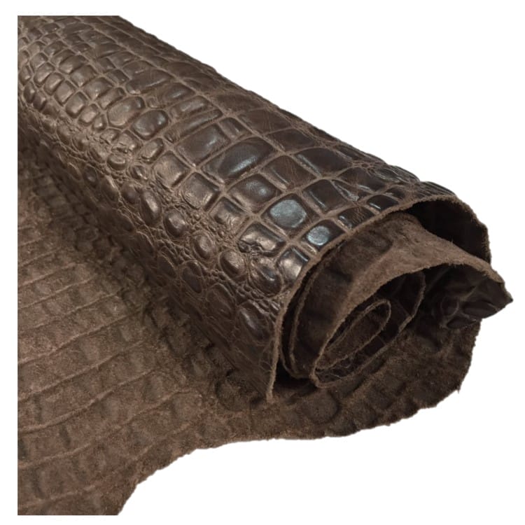 AvetcoInc.com-Oltu Cow Leather Embossed-Taupe