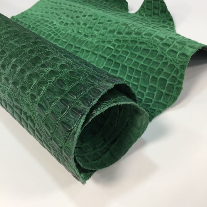 Oltu Cow Leather Embossed- Amazon Green