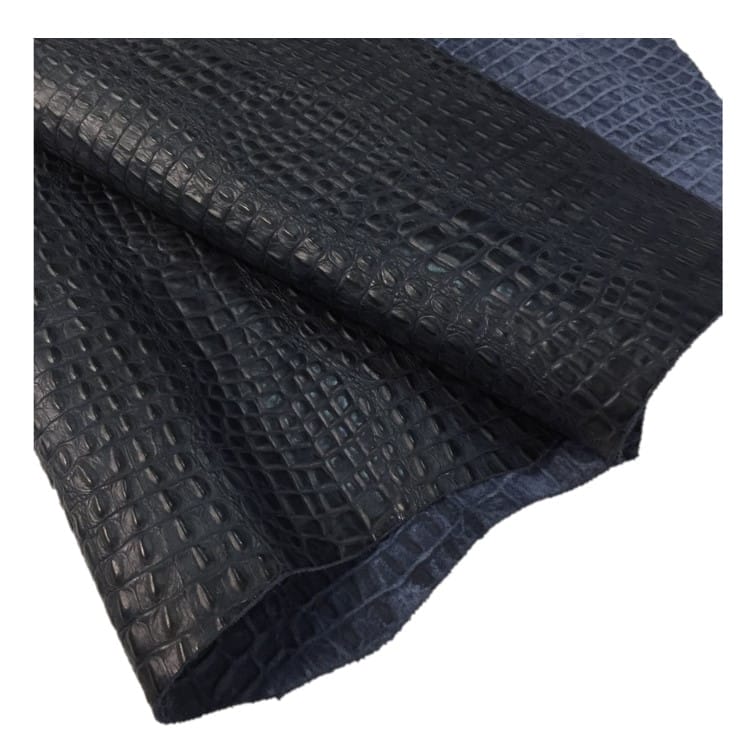 Avetcoinc.com-Oltu Cow Leather Embossed-Navy Blue