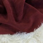 what is cow suede leather? The Vertu Cow Suede Leather Collection is made with exquisite cowhide and suede leather, with a thickness of 1.2-1.6mm and a weight of 3/4 oz. hide size 10-14 sq. ft. Chrome tanning techniques are used for a timeless and classic material, perfect for high-end jackets, boots,belts, and other leather items.