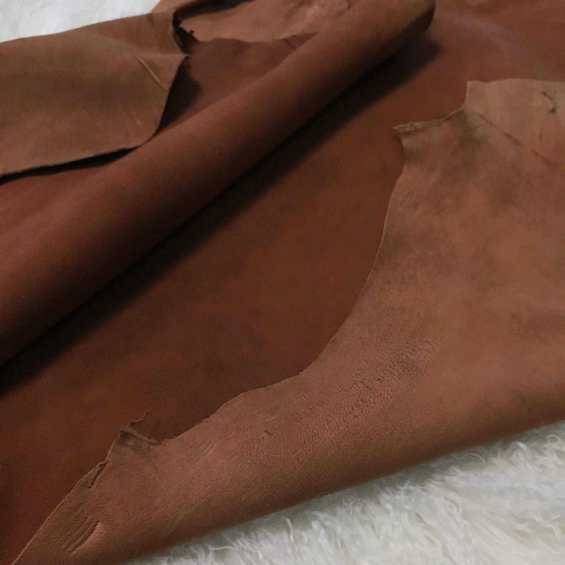 cognac goat suede leather avetcoinc@