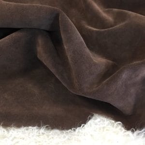 what is cow suede leather? what is cow suede leather? The Vertu Cow Suede Leather Collection is made with exquisite cowhide and suede leather, with a thickness of 1.2-1.6mm and a weight of 3/4 oz. hide size 10-14 sq. ft. Chrome tanning techniques are used for a timeless and classic material, perfect for high-end jackets, boots,belts, and other leather items.