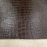 Crocodile Embossed Cow Double Shoulder, crafted from premium vegetable-tanned cowhide. Each hide is expertly embossed with a deep, realistic crocodile texture, giving you the exotic aesthetic without the exotic price tag. At just 3 oz (1.2–1.4 mm) thick, this leather is pliable yet strong—perfect for crafting luxury bags, wallets, belts, footwear, and costume design.