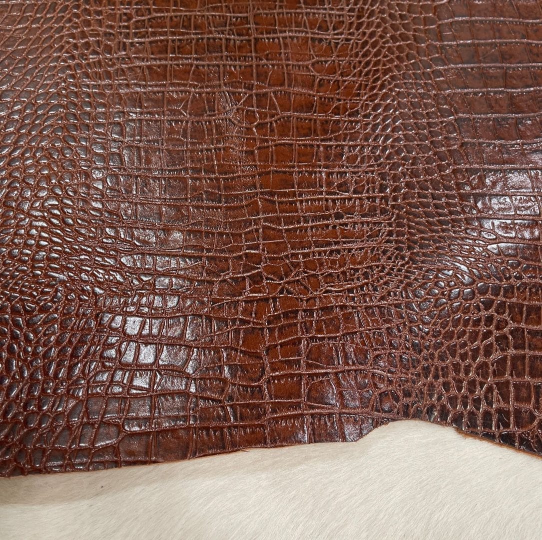 Crocodile Embossed Cow Cafe