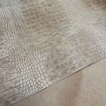 Crocodile Embossed Cow Double Shoulder, crafted from premium vegetable-tanned cowhide. Each hide is expertly embossed with a deep, realistic crocodile texture, giving you the exotic aesthetic without the exotic price tag. At just 3 oz (1.2–1.4 mm) thick, this leather is pliable yet strong—perfect for crafting luxury bags, wallets, belts, footwear, and costume design.