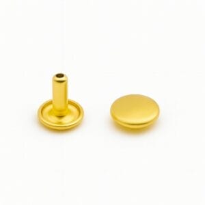 Double Cap Rivets – Nickel, Light Gold