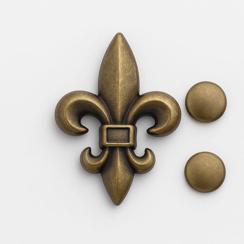 Fleur De Lis Antique Brass