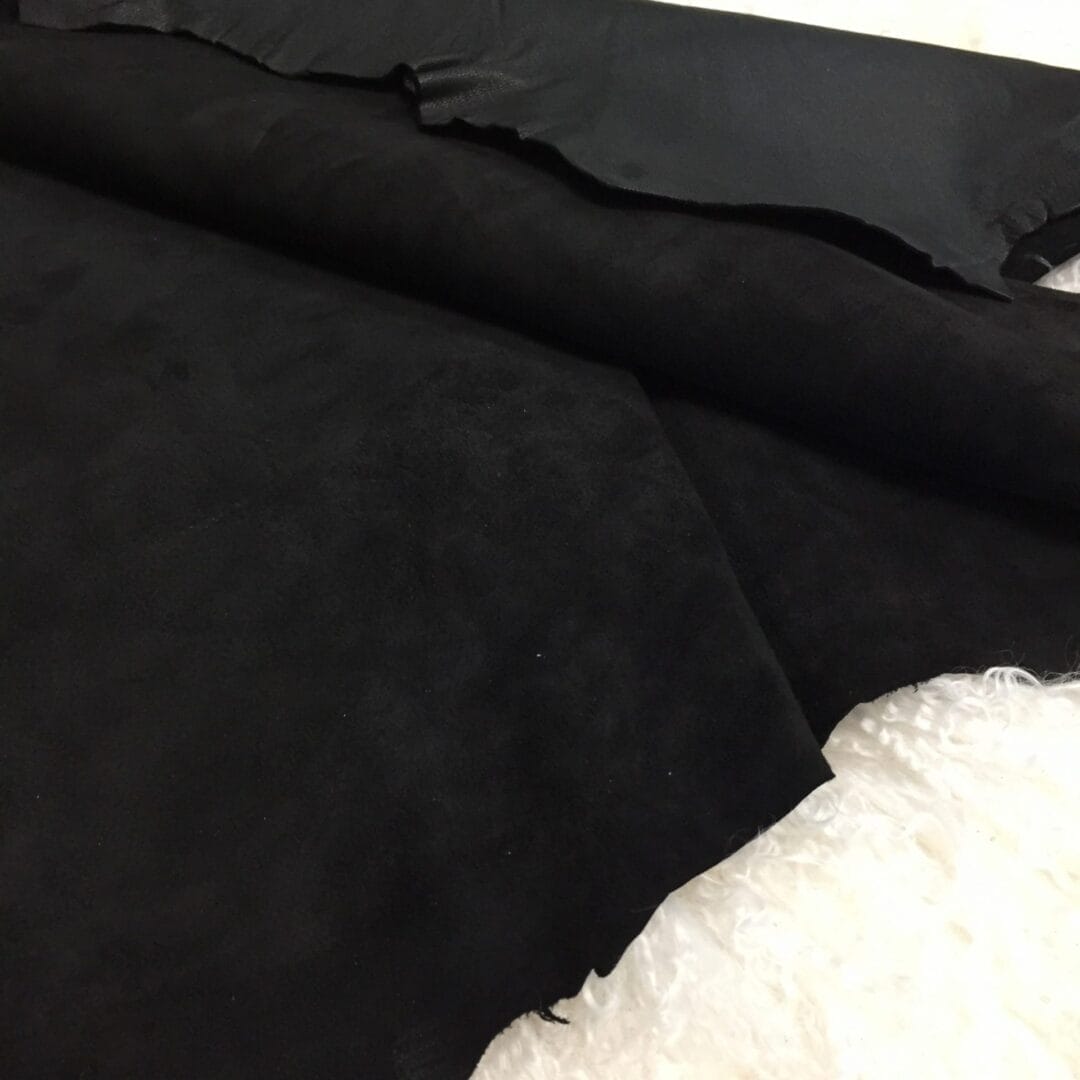 goat suede leather black avetcoinc@