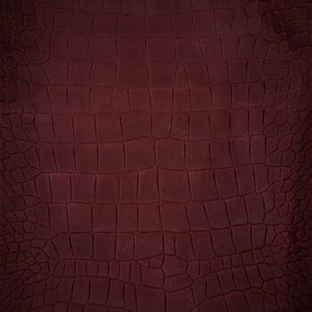Crocodile Belly Embossed Cow Nubuck Leather 3 oz