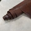 Alligator Belly Embossed Cow Leather 3 oz Rustic Brown