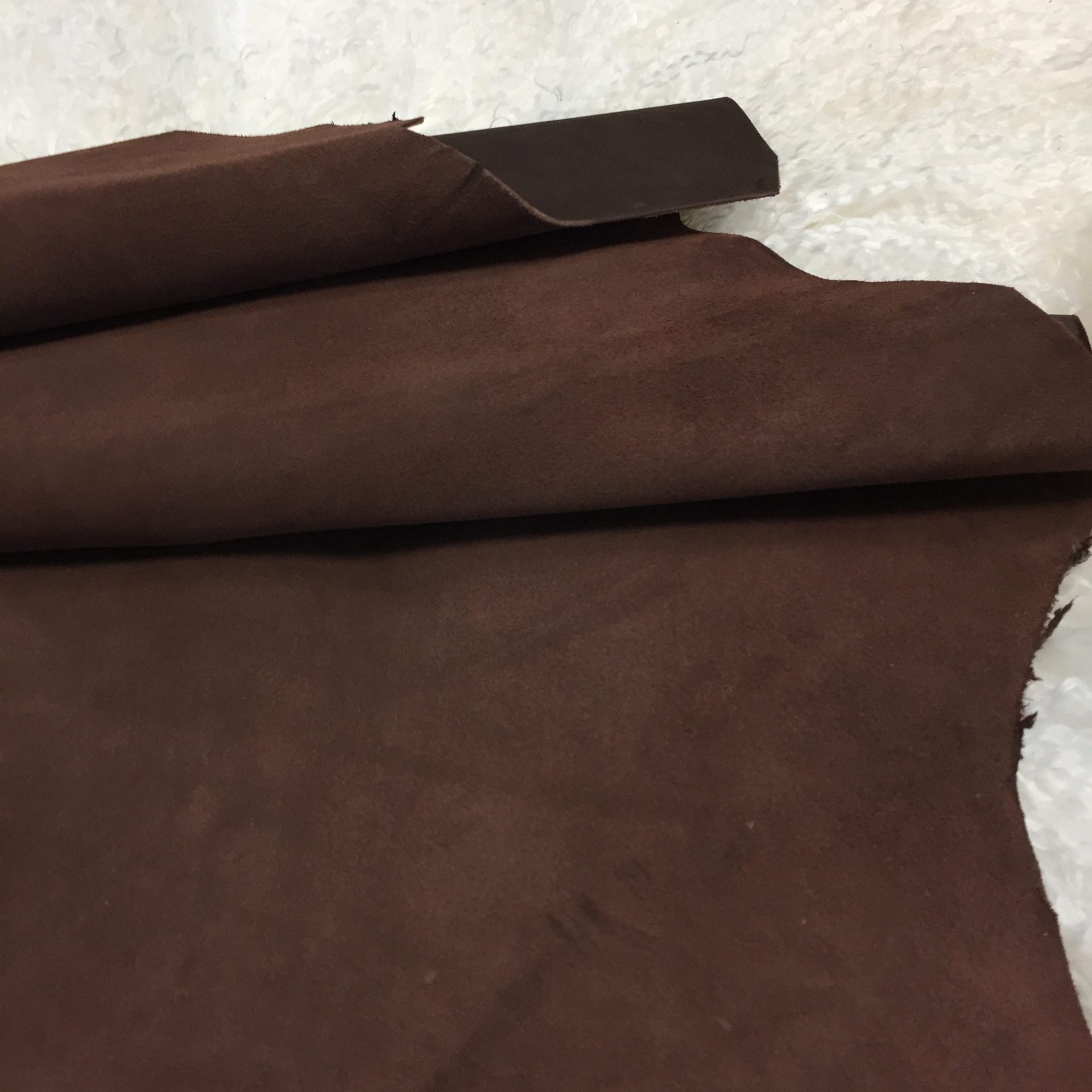 dark brown goat suede leather avetcoinc@