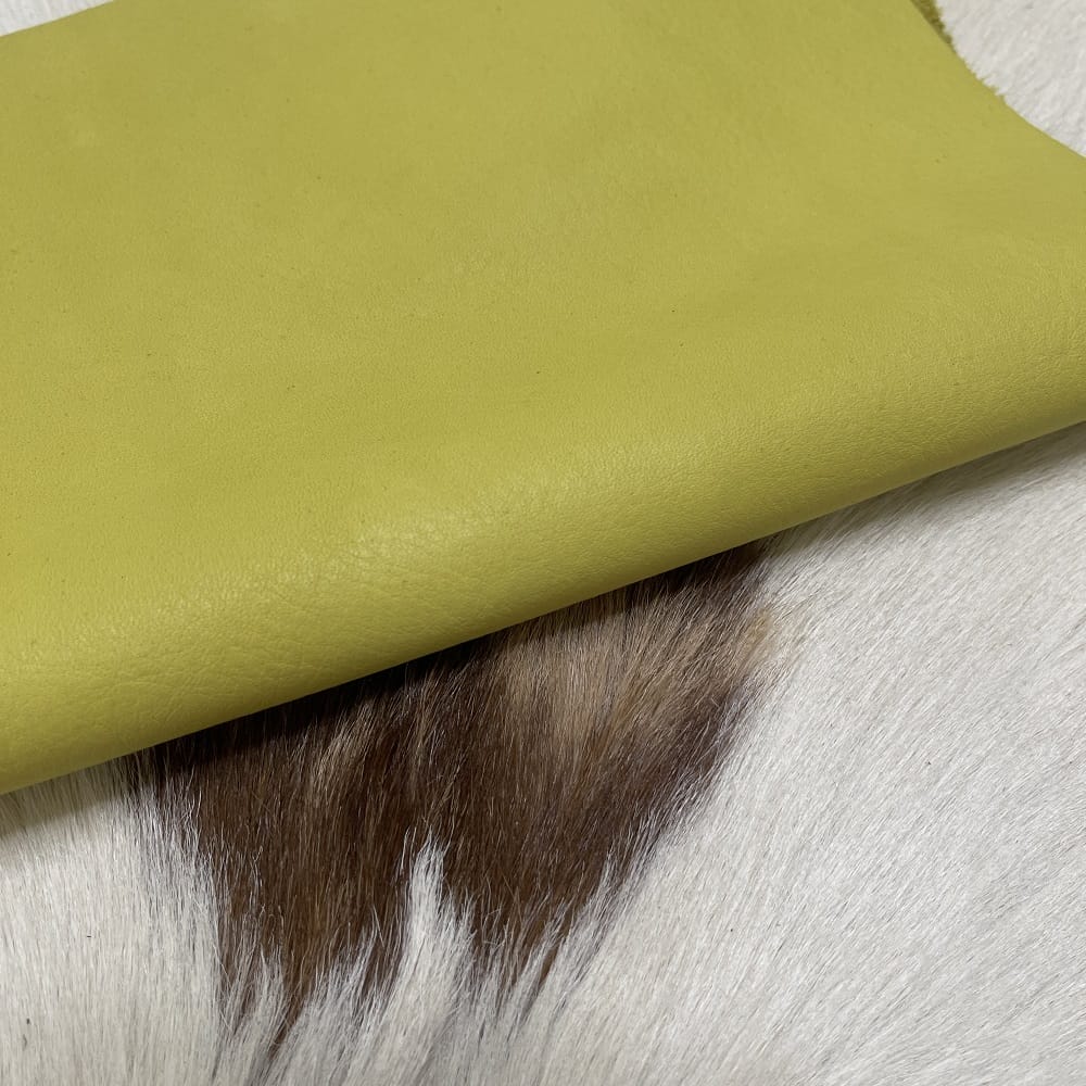 Yellow Cream Milano Cow Leather 3 oz-Avetco