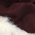 Oxblood red Tirtil Collection embossed nubuck cow leather side with scale-like perforated texture – Avetco