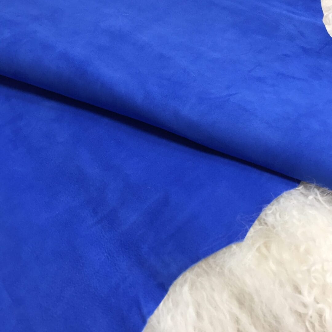bright blue goat leather suede avetcoinc@