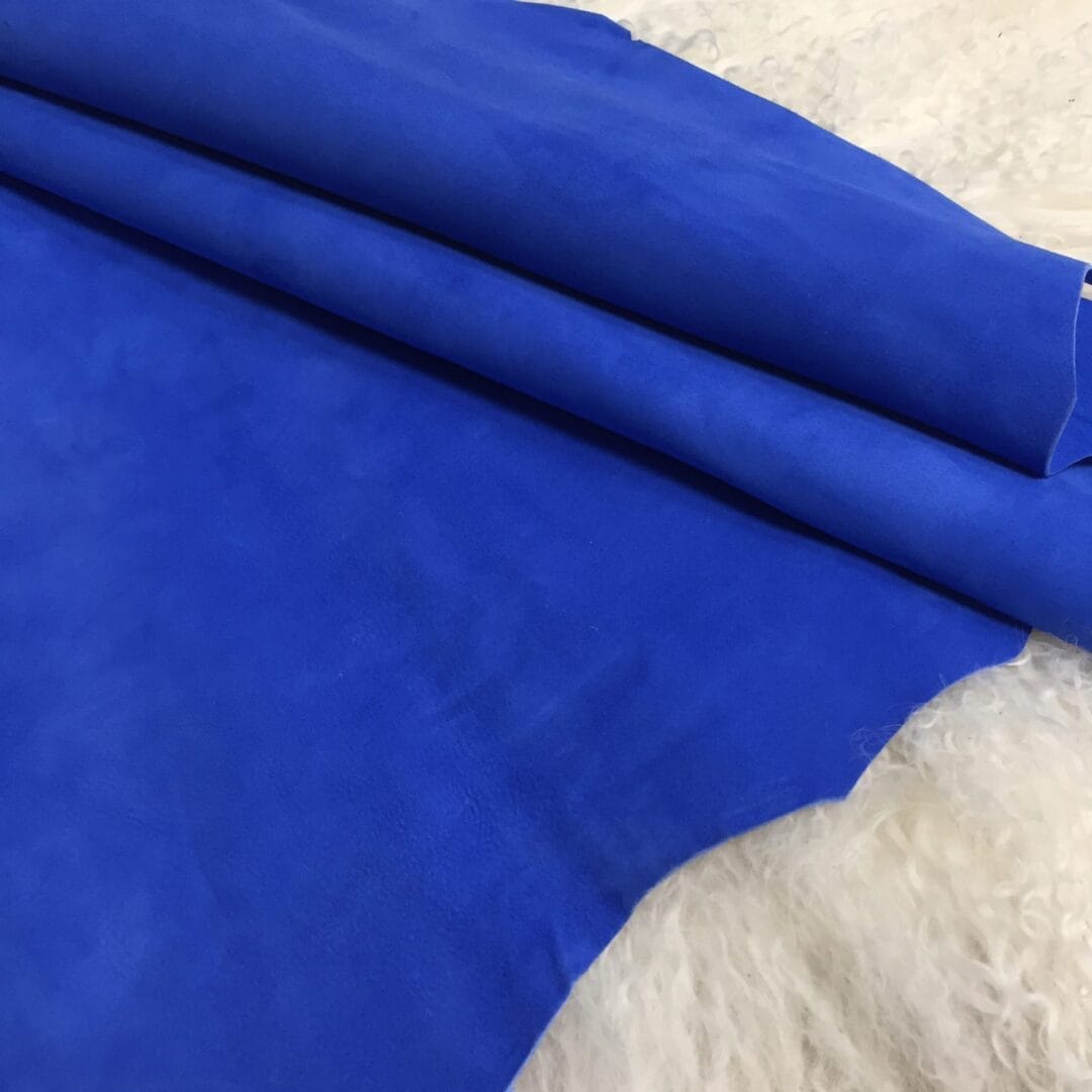 bright blue goat suede leather avetcoinc@