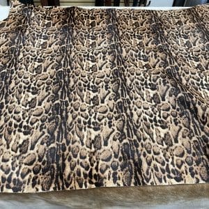 This beige cowhide with panther print adds a fierce, fashion-forward edge to any design. With bold black markings over soft beige tones, it's ideal for handbags, shoes, garments, furniture, pillows, and interior décor. Printed on premium hair-on cowhide and chrome tanned for durability and softness. Each hide is unique, perfect for custom statement pieces.