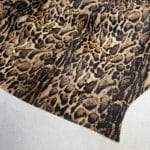 This beige cowhide with panther print adds a fierce, fashion-forward edge to any design. With bold black markings over soft beige tones, it's ideal for handbags, shoes, garments, furniture, pillows, and interior décor. Printed on premium hair-on cowhide and chrome tanned for durability and softness. Each hide is unique, perfect for custom statement pieces.