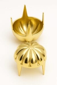 Parachute Nail Head NH72 in gold finish, dome-style decorative nail head for handbags and shoes