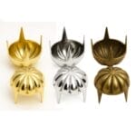Parachute Nail Head NH72 in gold, nickel, and antique brass finishes, set of decorative nail heads for belts, bags, and upholstery