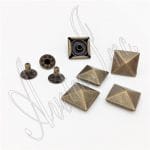 13.7 mm, Brass Pyramid Rivets- R630