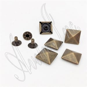 13.7 mm, Brass Pyramid Rivets- R630