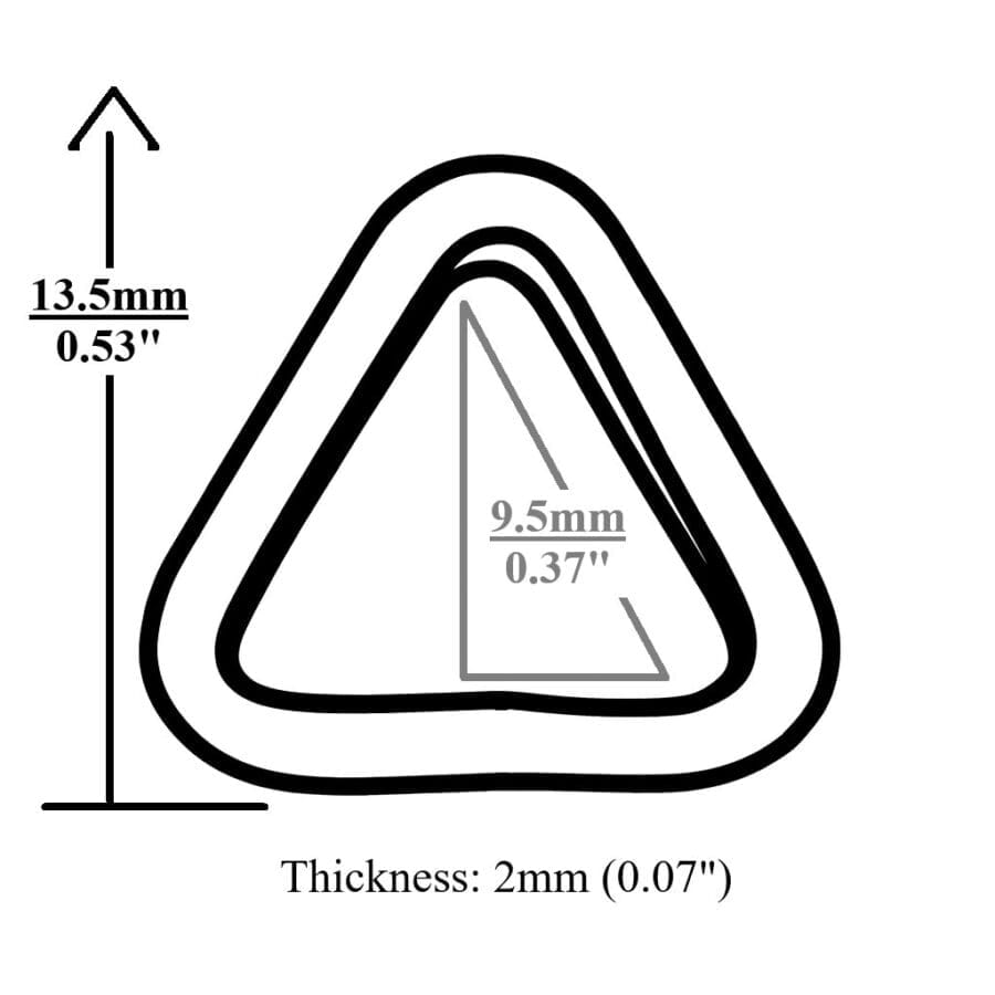 9.5mm Triangle Ring AK161 – Nickel and Antique Brass finish – Avetco